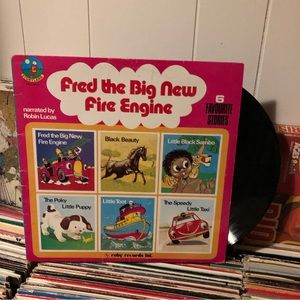 80's "Fred the Big New Fire Engine" Record - 80's Kids Record - Children's Story
